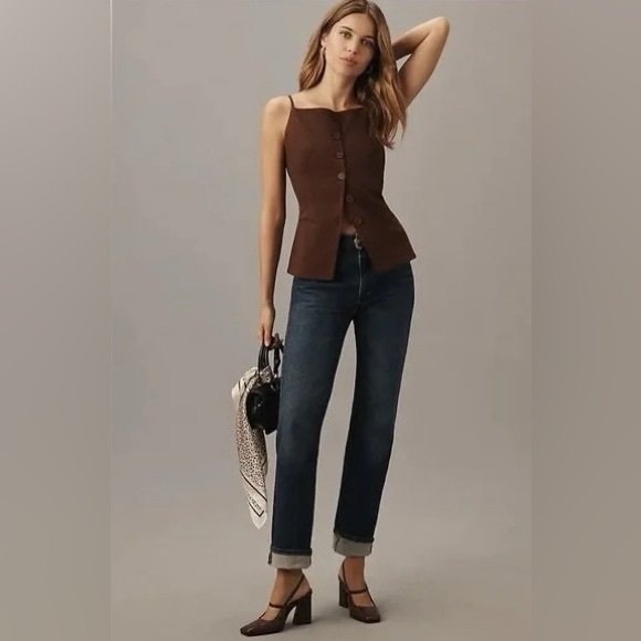 Sunday in Brooklyn Tops - Anthropologie Sunday In Brooklyn Ponte Apron Vest